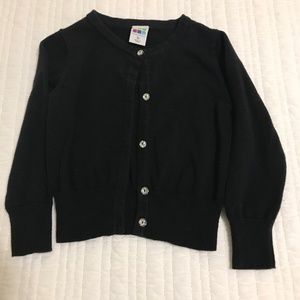 Healthtex Black Cardigan w/ Crystal Buttons - 3T